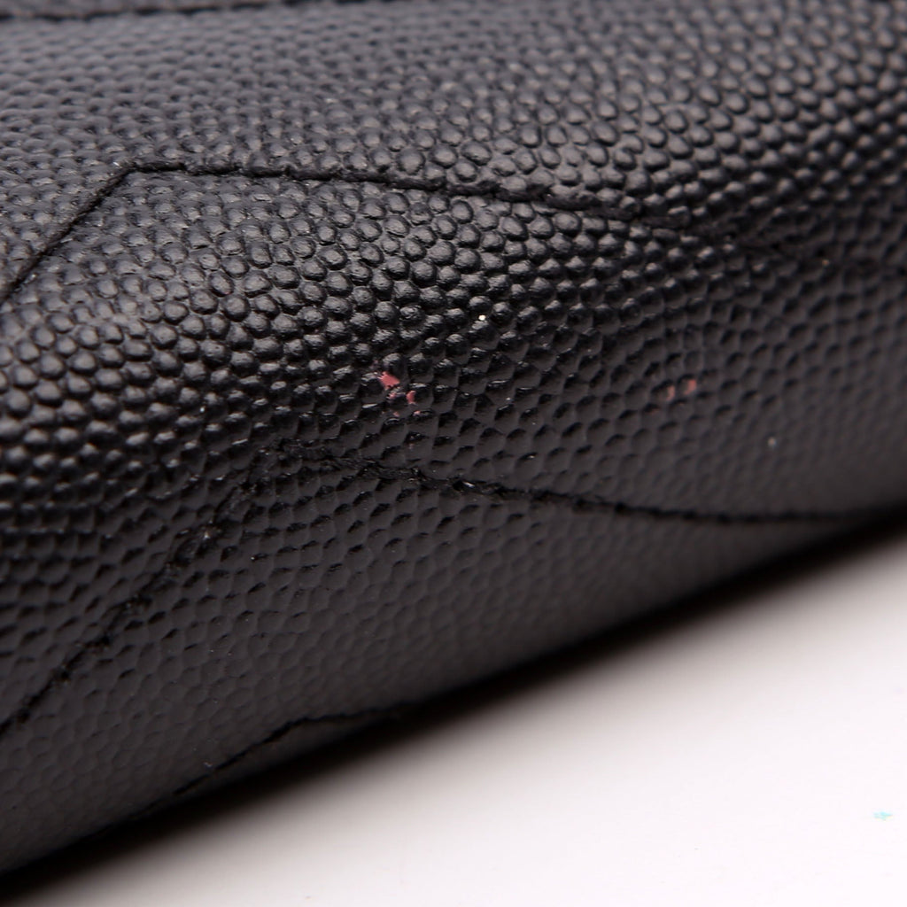 Cassandre Grain De Poudre Compact Zip Around Wallet Black