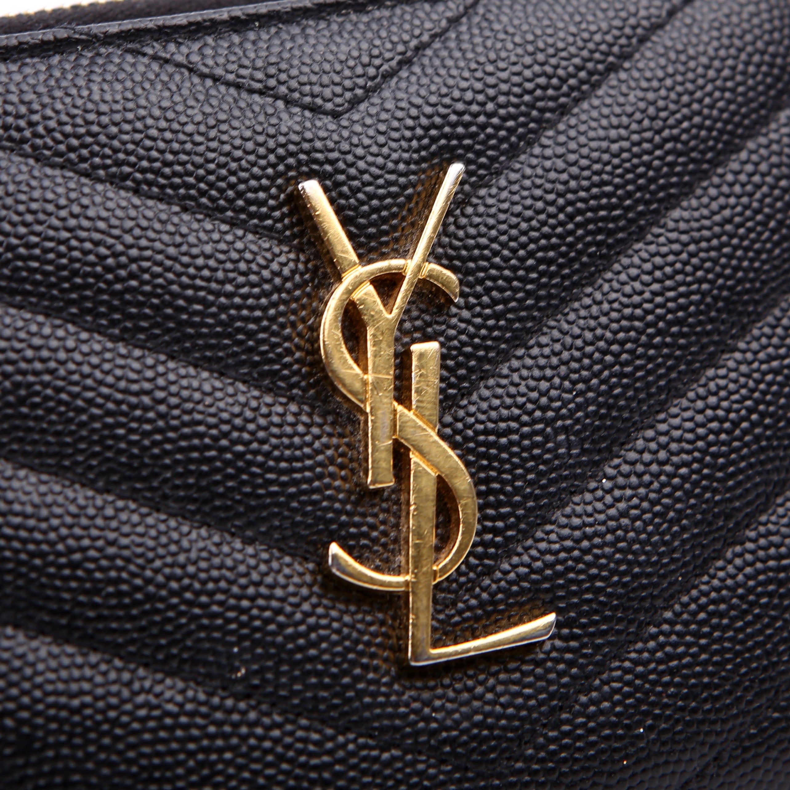 Cassandre Grain De Poudre Compact Zip Around Wallet Black