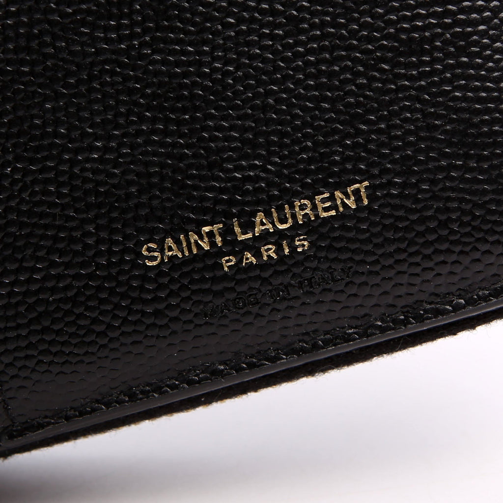 Cassandre Grain De Poudre Compact Zip Around Wallet Black