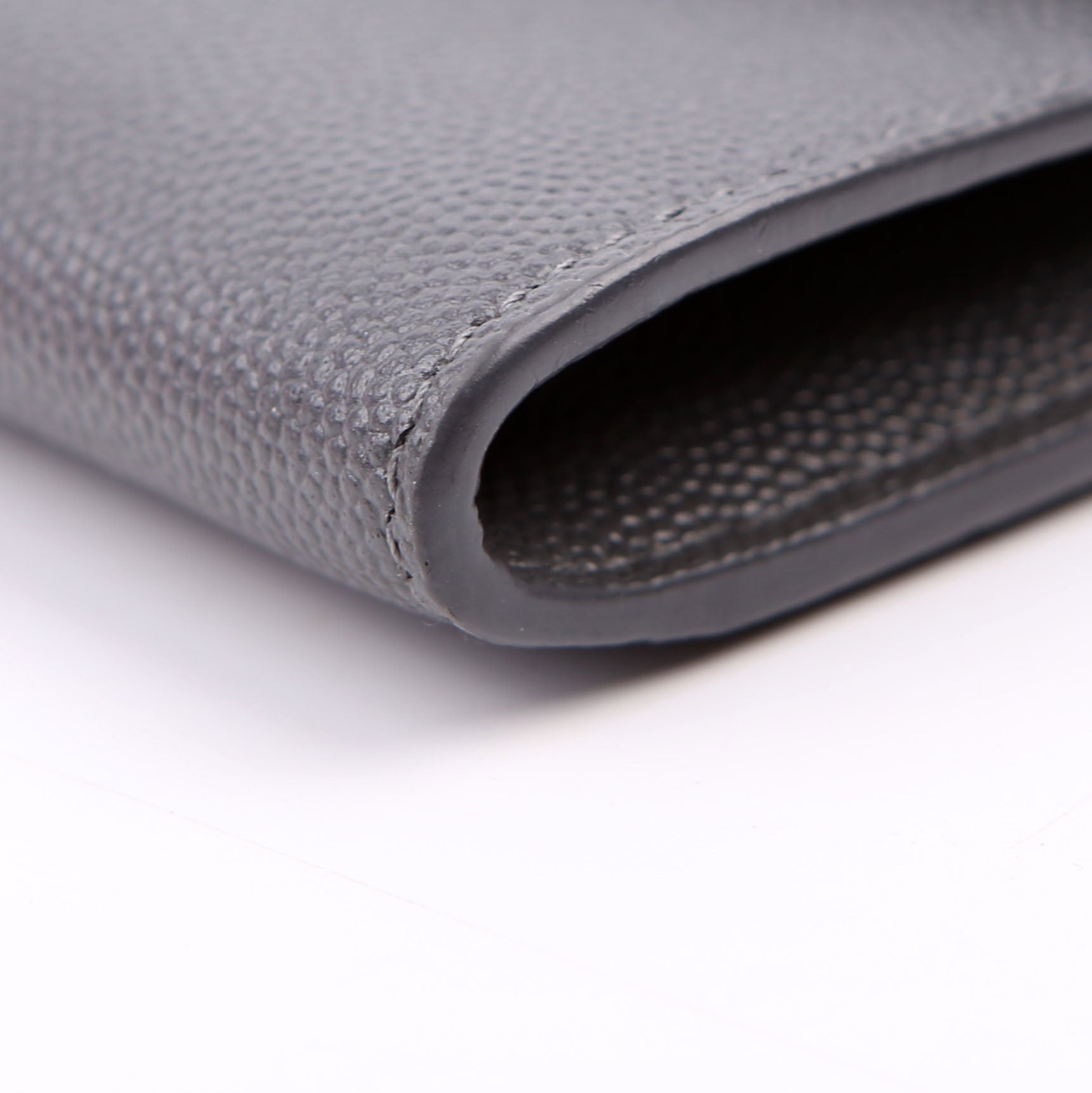 SAINT LAURENT Uptown Chain Wallet Grain Grey