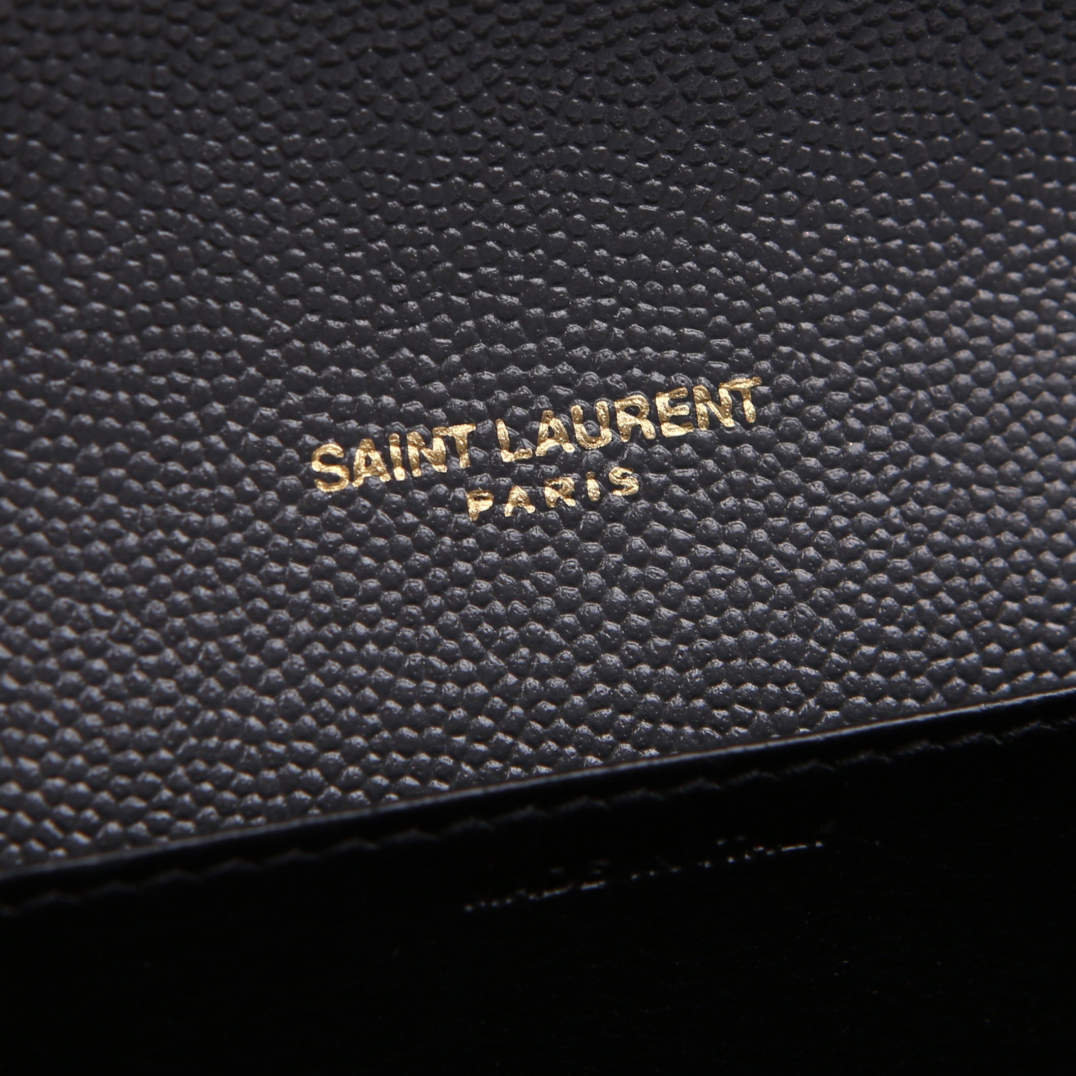 SAINT LAURENT Uptown Chain Wallet Grain Grey