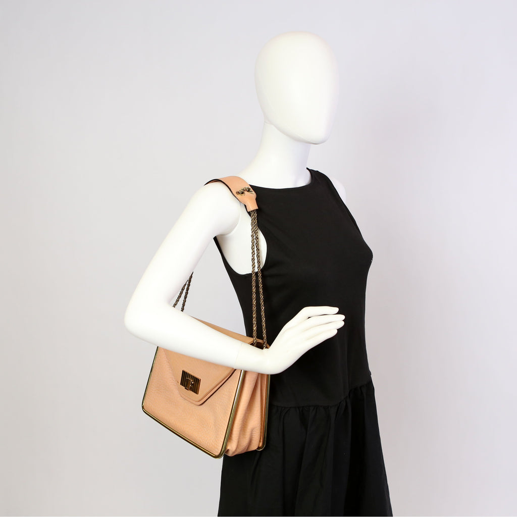 Sally Flap Bag Calfskin Pink