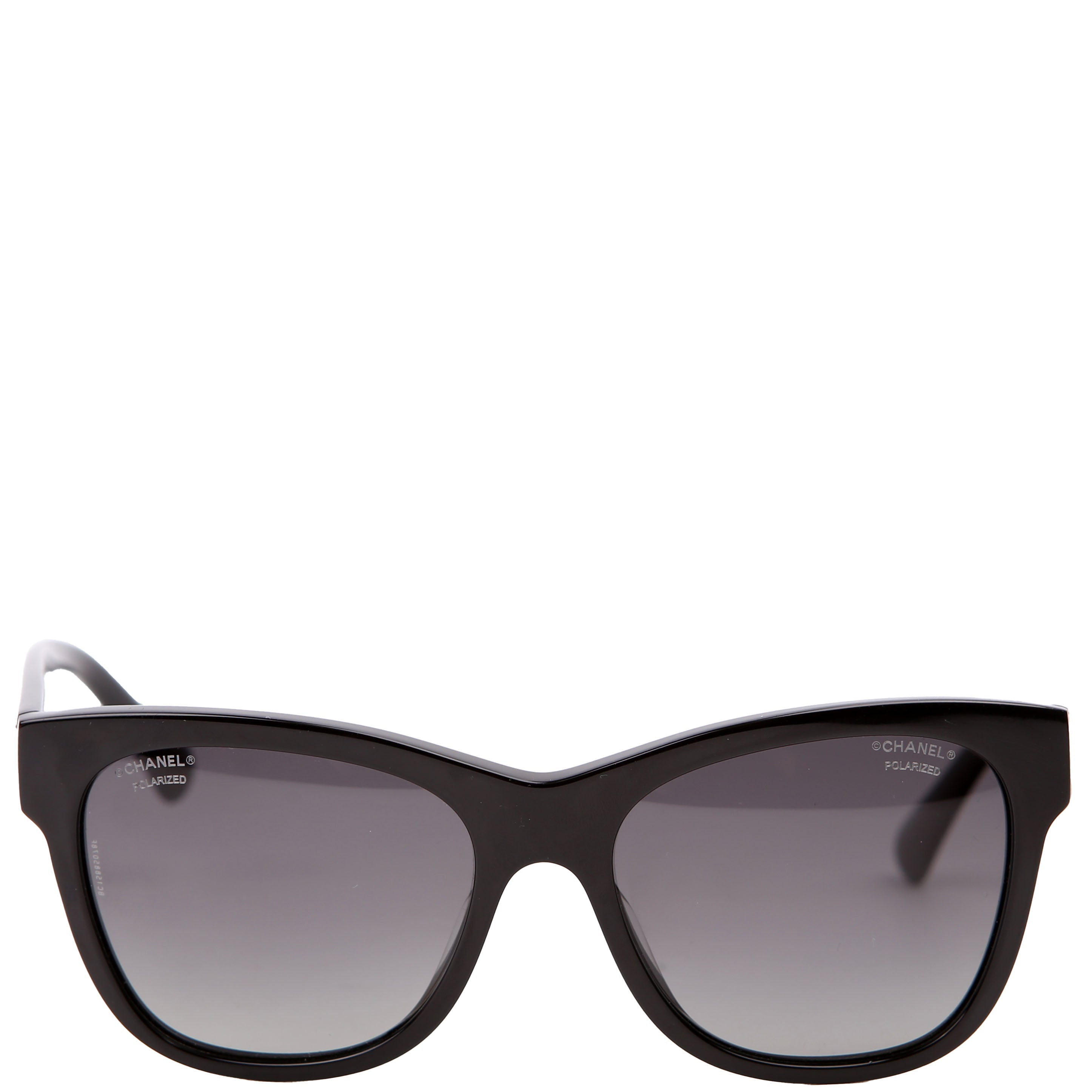 5380-A CC Square Acetate Sunglasses Black