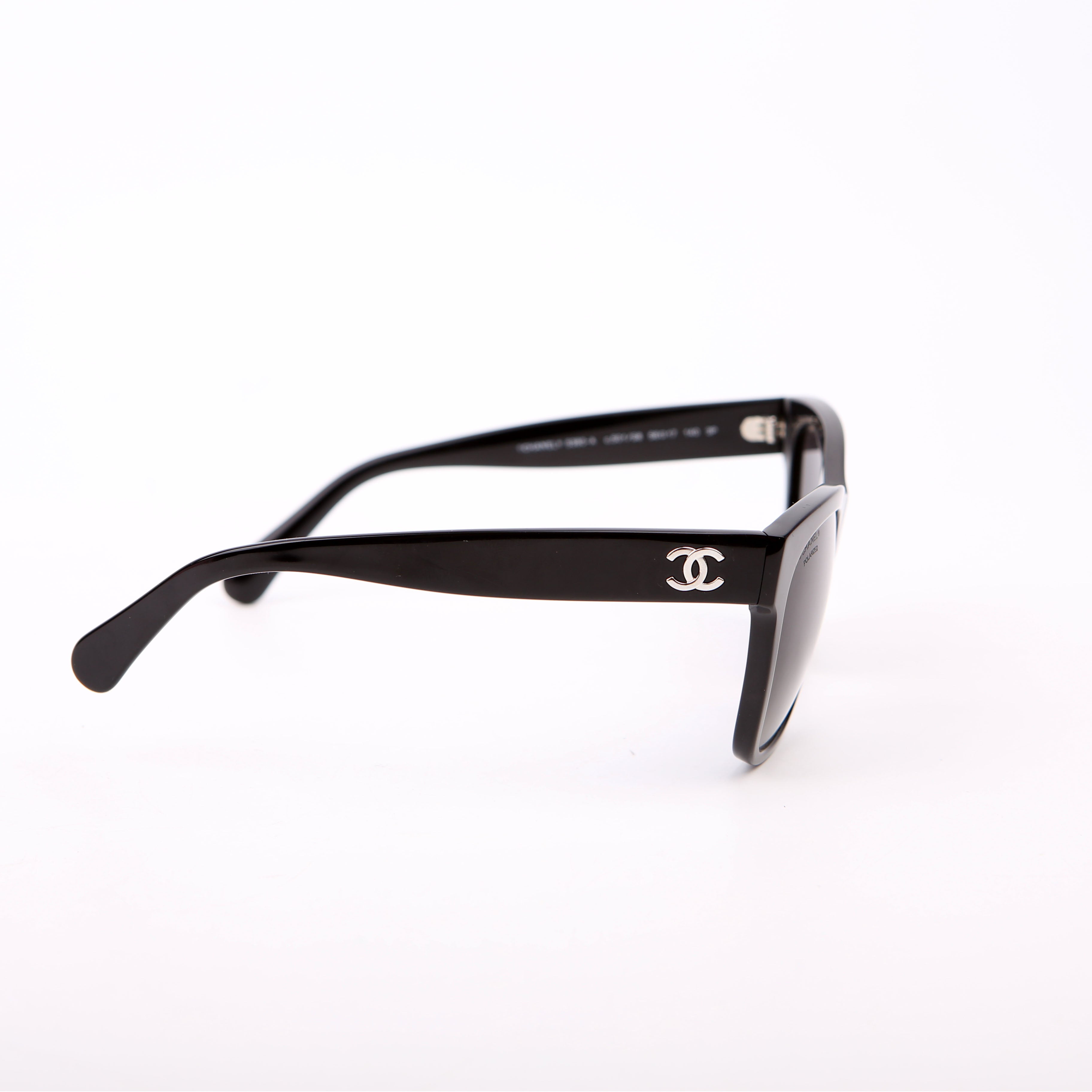 5380-A CC Square Acetate Sunglasses Black