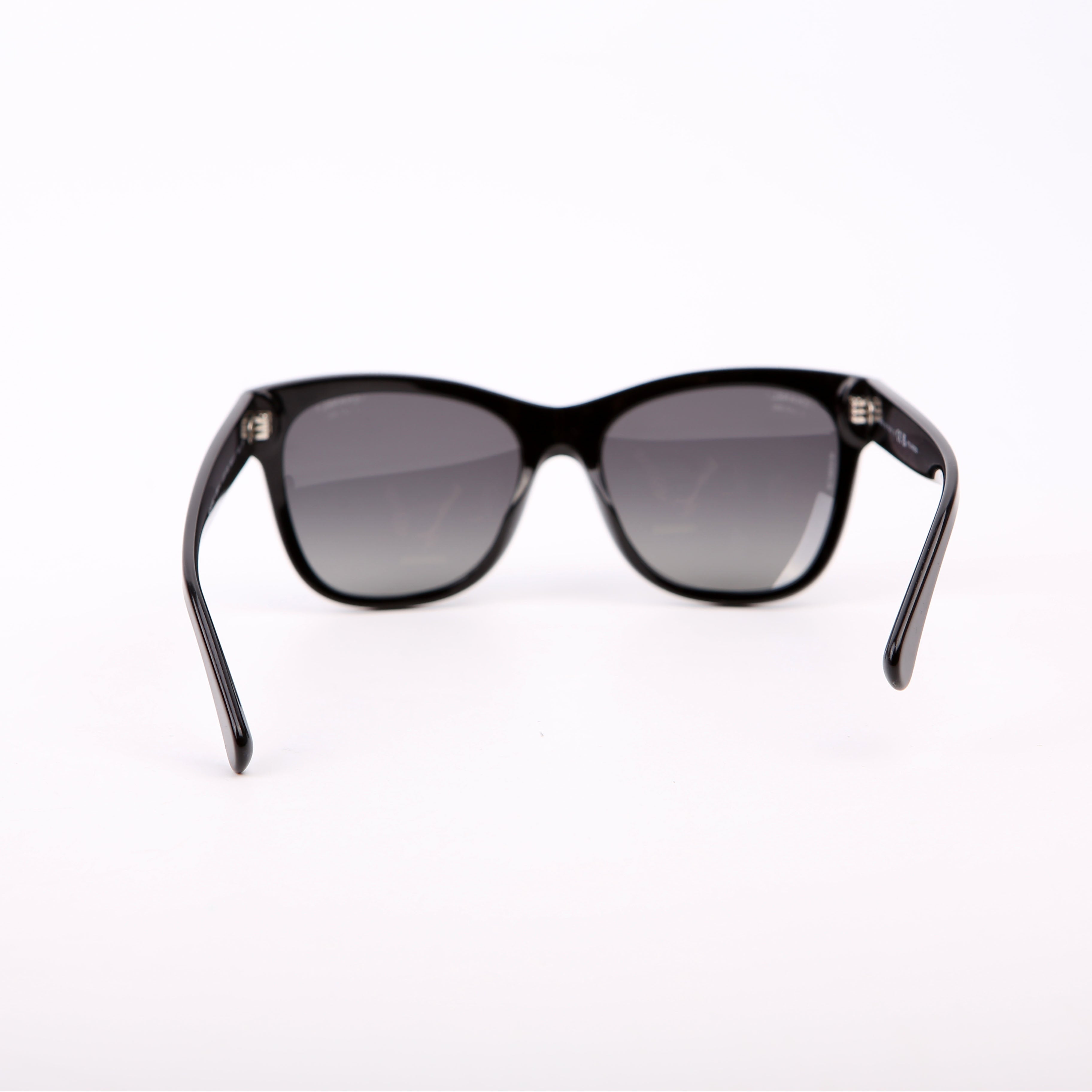 5380-A CC Square Acetate Sunglasses Black