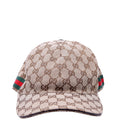 Gucci 200035 GG Canvas Web Cap Size Medium Brown