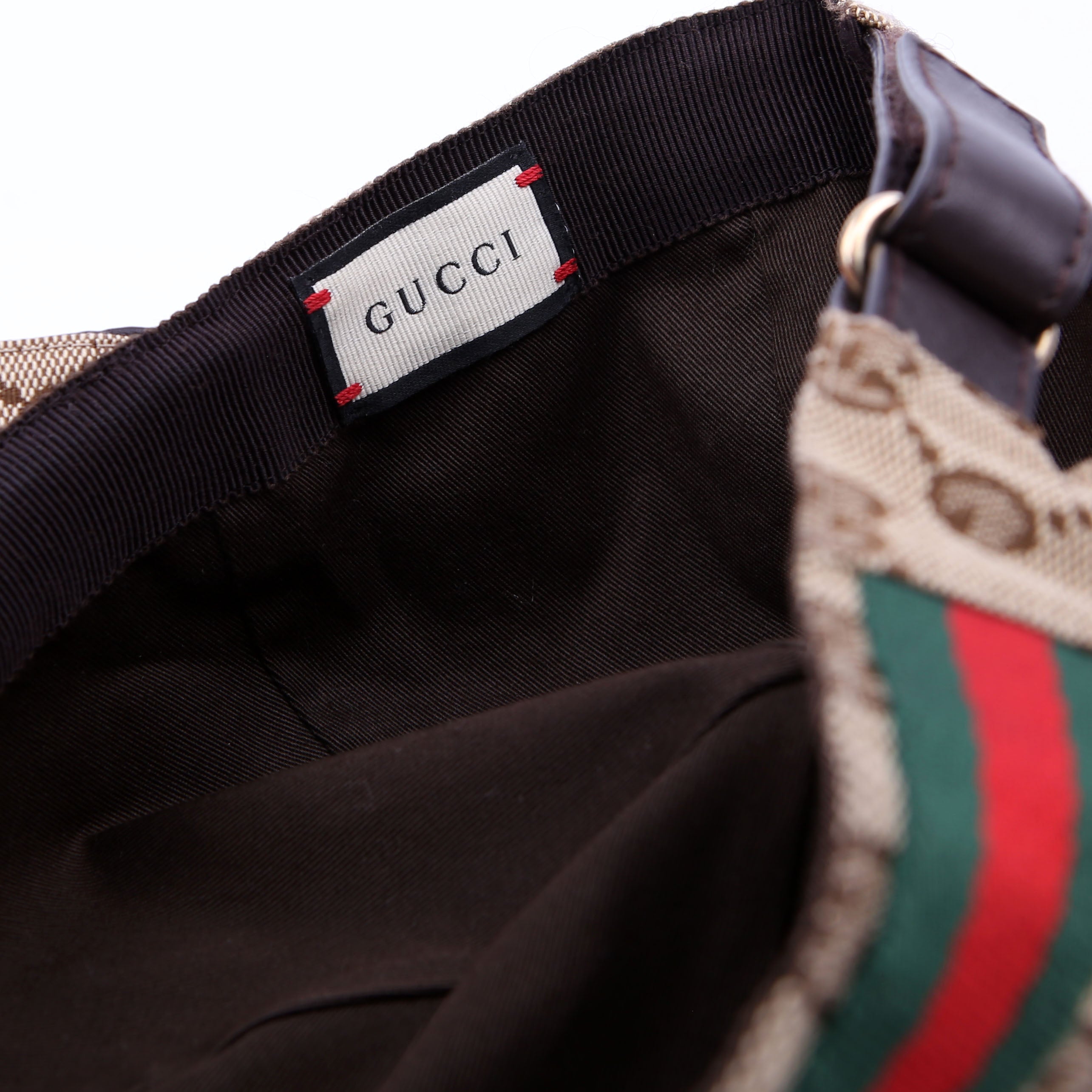 Gucci 200035 GG Canvas Web Cap Size Medium Brown