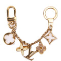 Fleur De Monogram Bag Charm Chain Gold