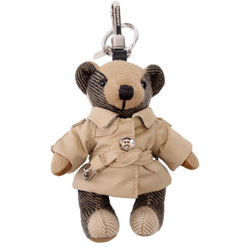 Thomas Bear With Trench Coat Cashmere Key Chain