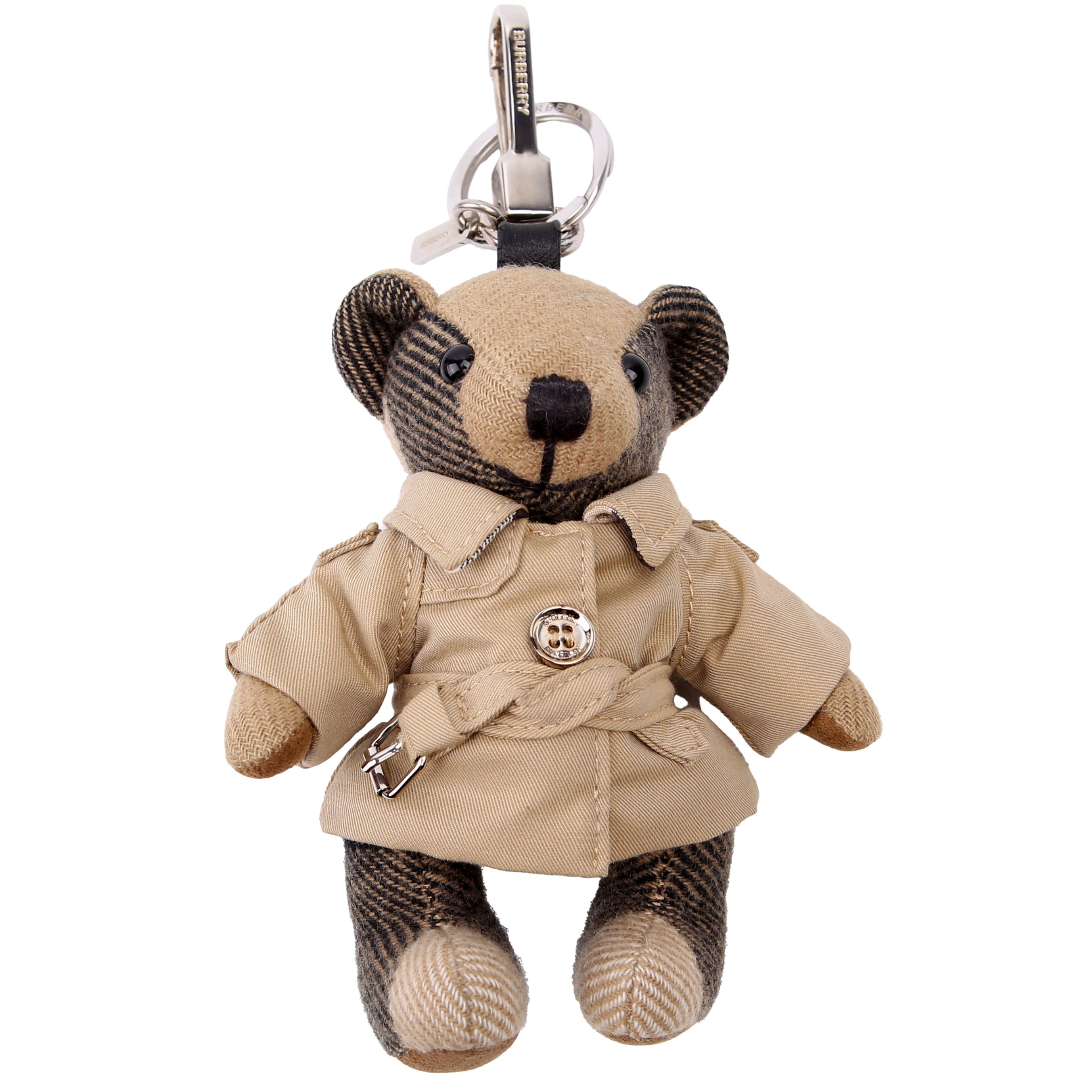 Thomas Bear With Trench Coat Cashmere Key Chain