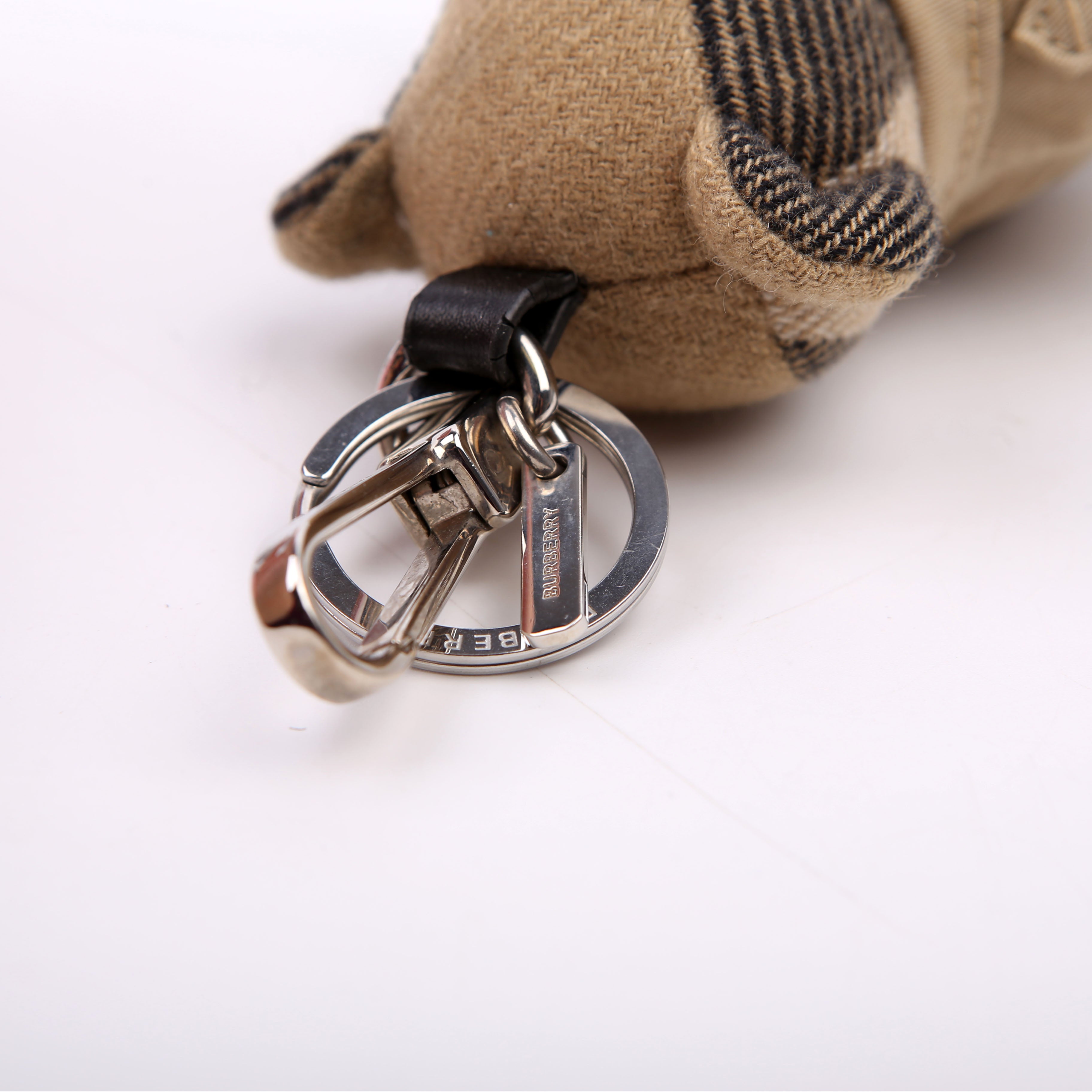 Thomas Bear With Trench Coat Cashmere Key Chain