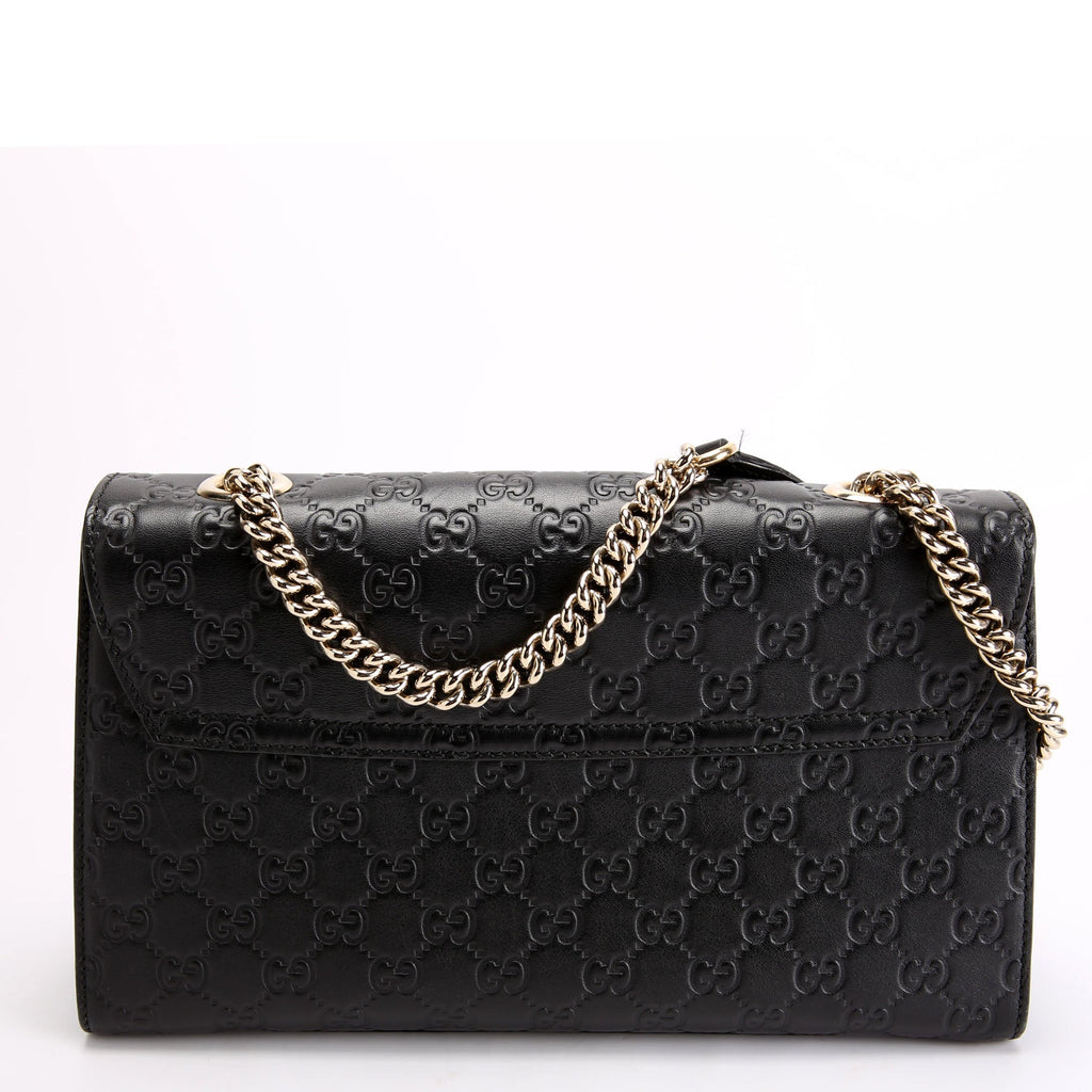 295402 Emily Guccissima Medium Black