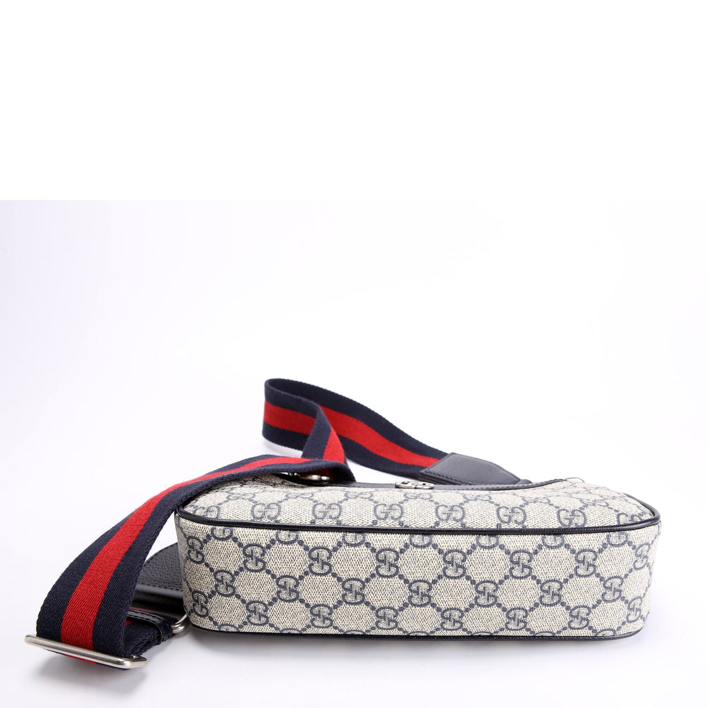 735132 GG Supreme Small Handbag Navy/Beige/Red