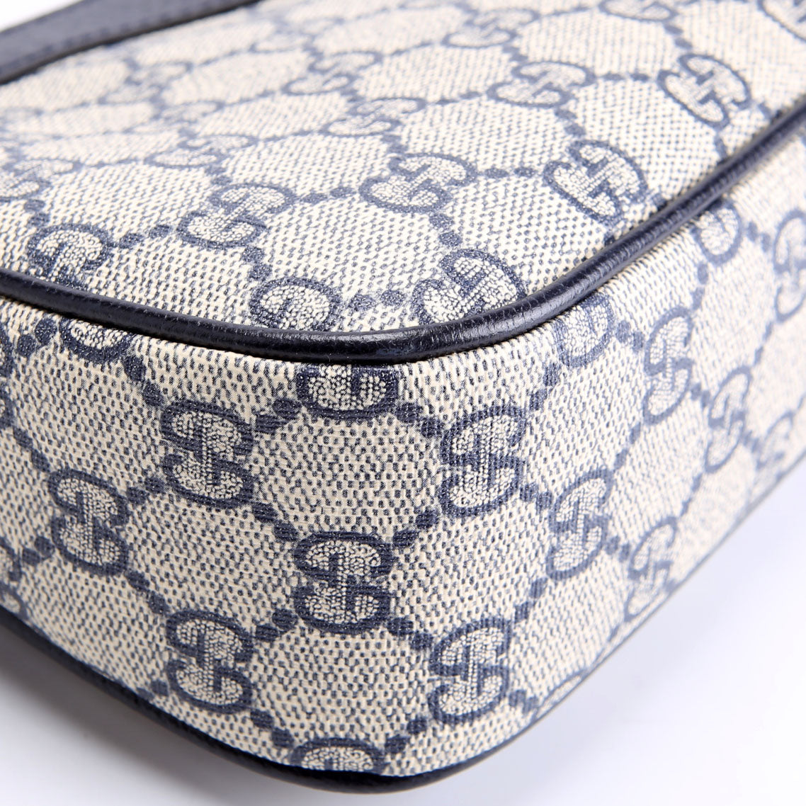 735132 GG Supreme Small Handbag Navy/Beige/Red