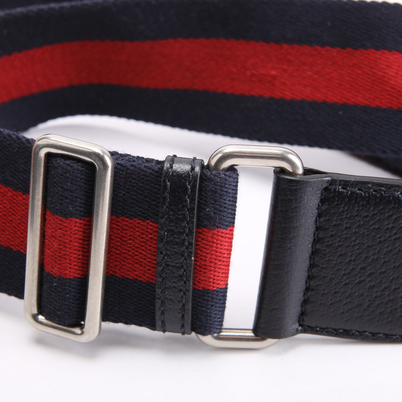 735132 GG Supreme Small Handbag Navy/Beige/Red