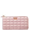 1M1132 Vitello Shine Zip Around Wallet Taupe