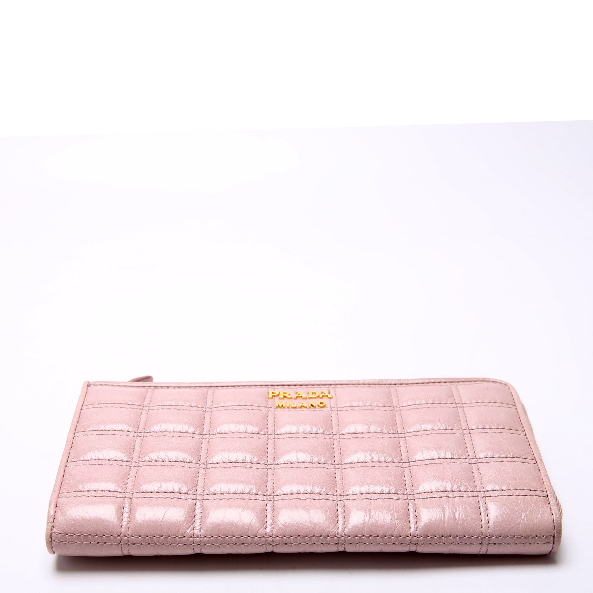 1M1132 Vitello Shine Zip Around Wallet Taupe