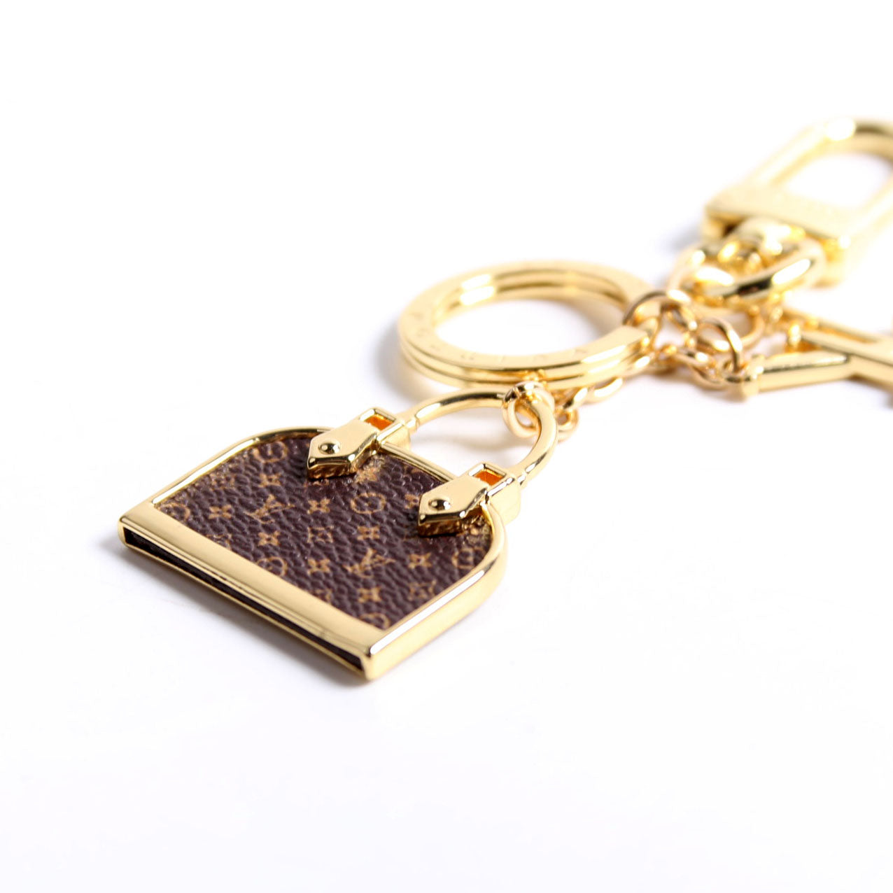 Iconic Alma Bag Charm Gold/Brown