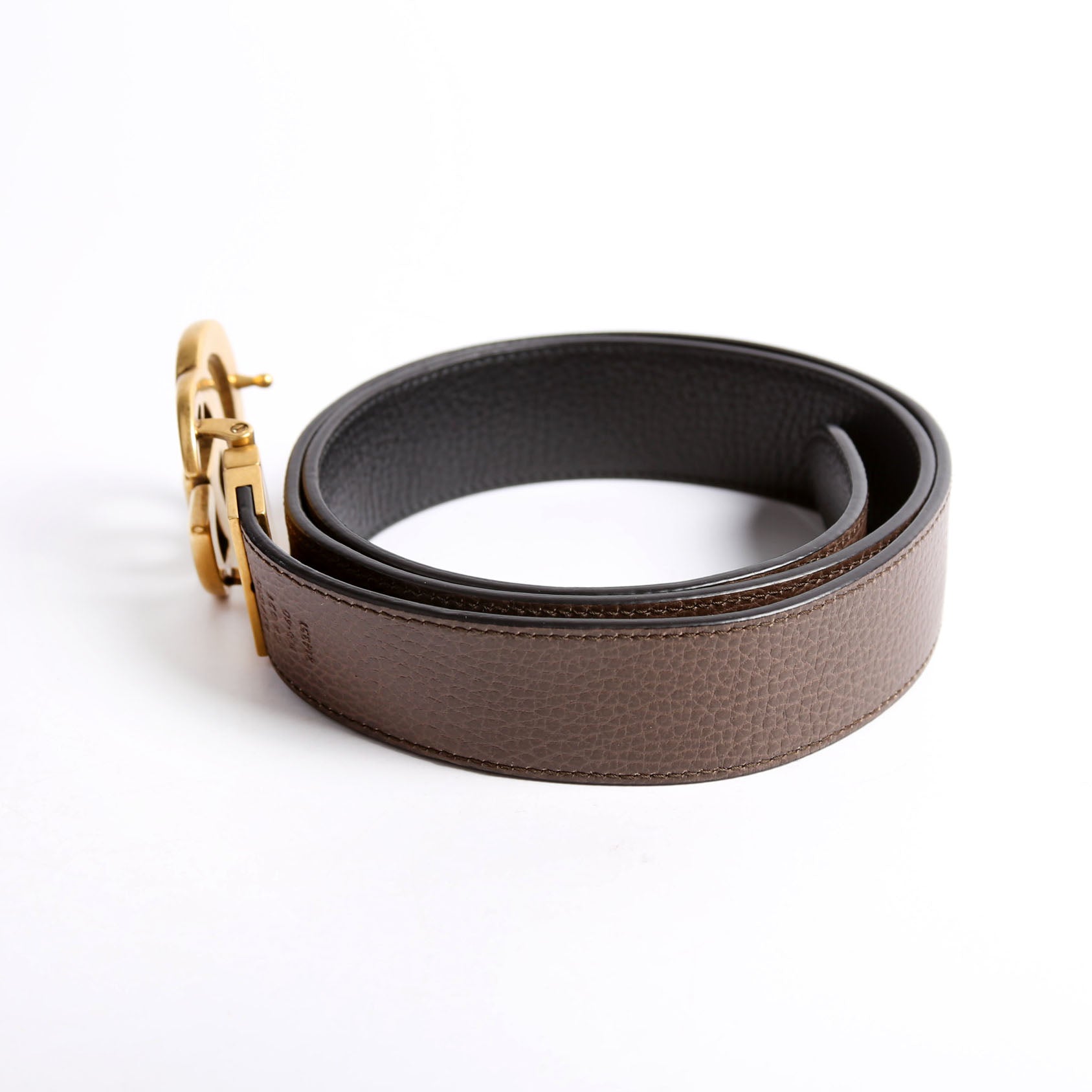 627005 Marmont Reversible Leather Belt Size 100/40 Brown/Black