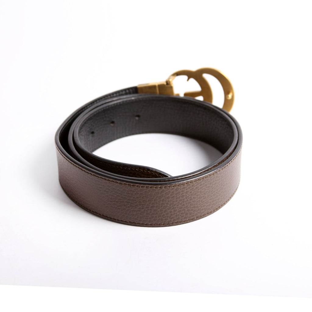 627005 Marmont Reversible Leather Belt Size 100/40 Brown/Black