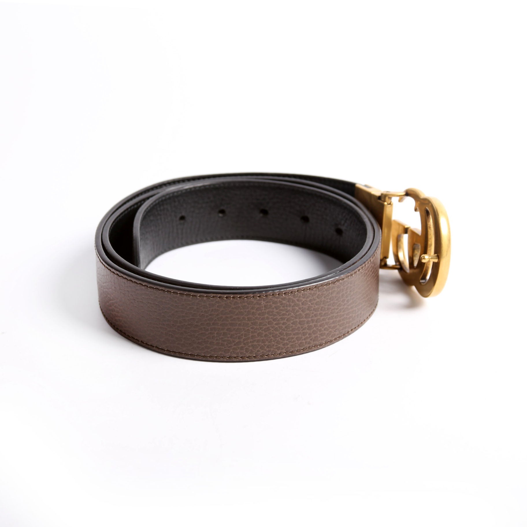 627005 Marmont Reversible Leather Belt Size 100/40 Brown/Black