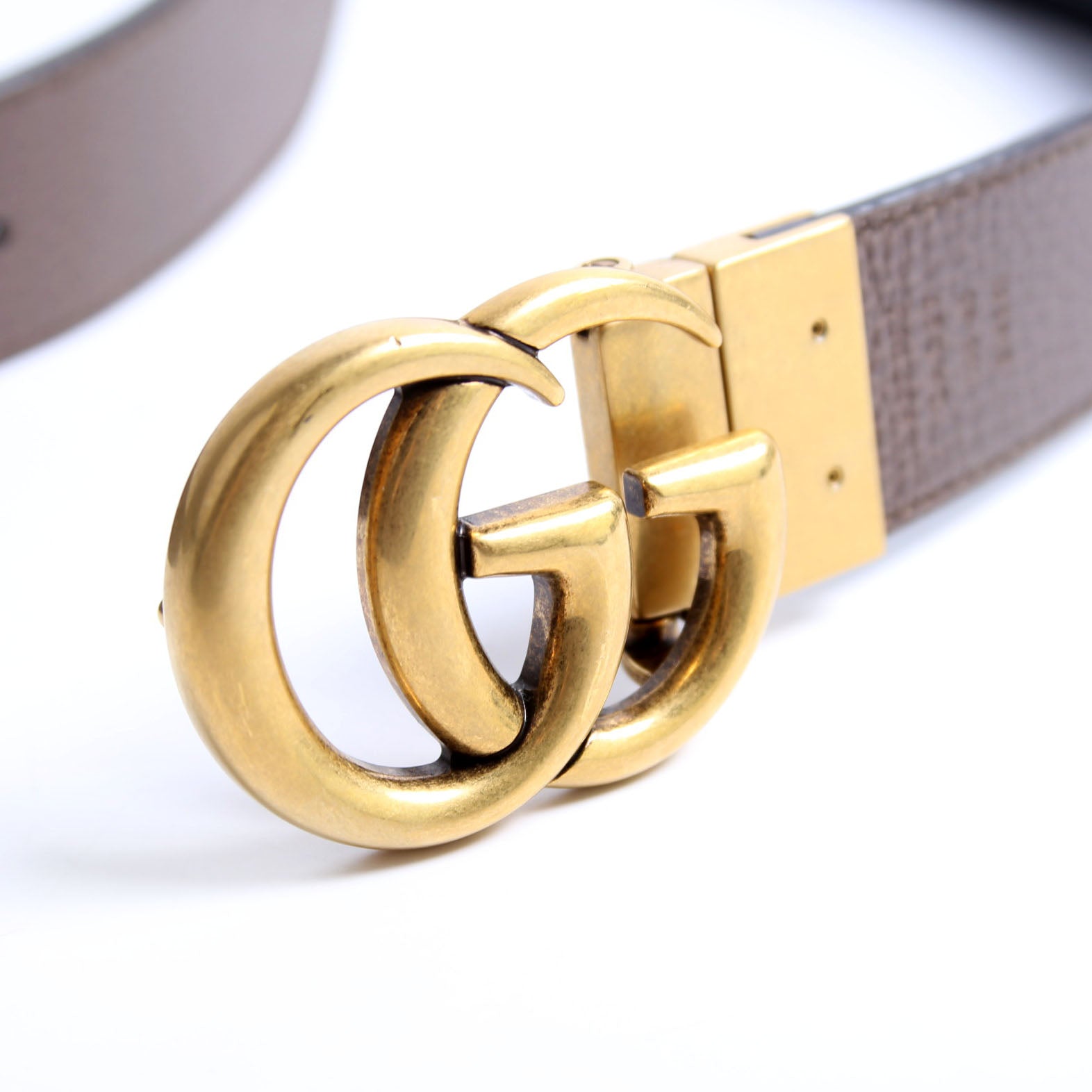 627005 Marmont Reversible Leather Belt Size 100/40 Brown/Black