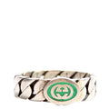 Interlocking G Enamel Link Ring 925 Size 9