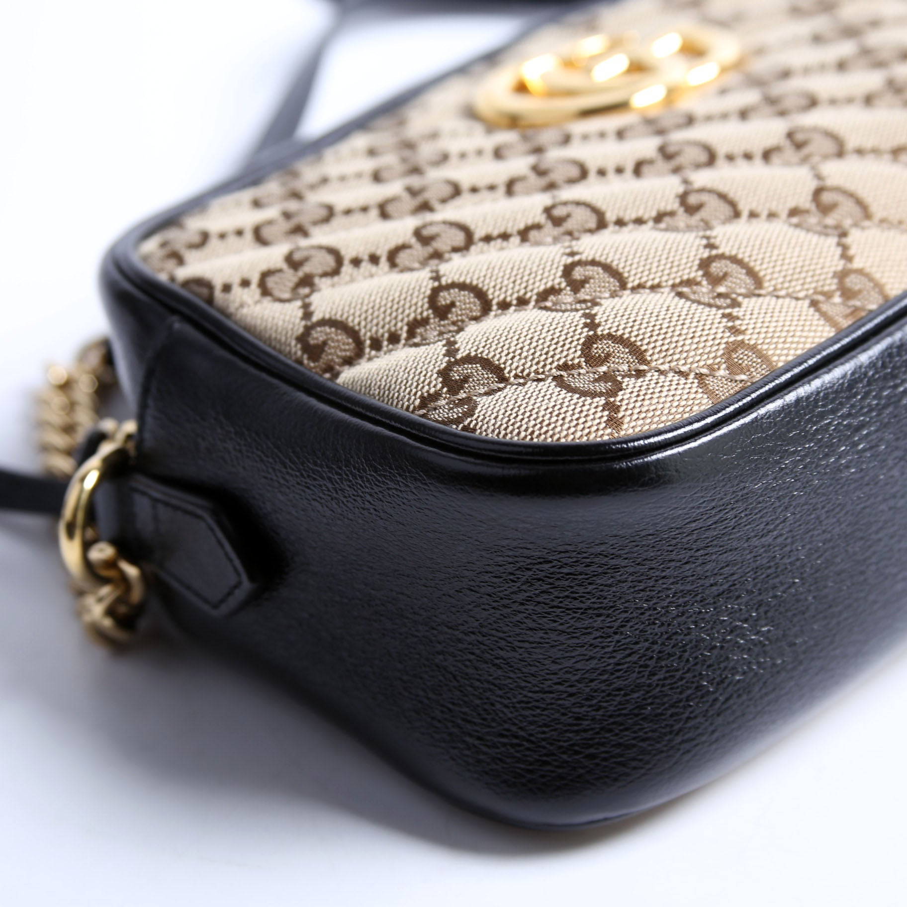 Gucci 447632 Marmont Small Canvas Camera Black