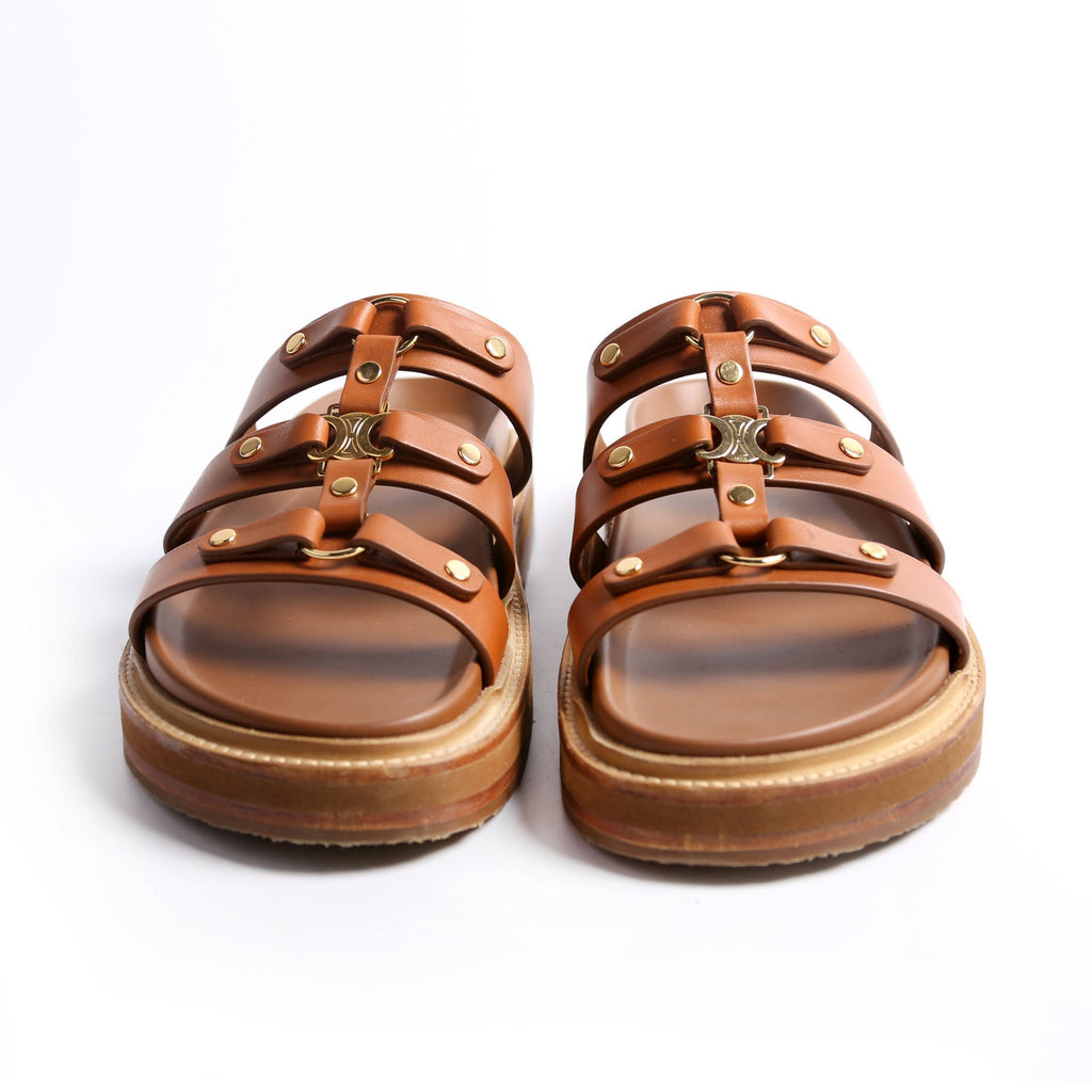 Tippi Slides Calfskin Size 37 Brown