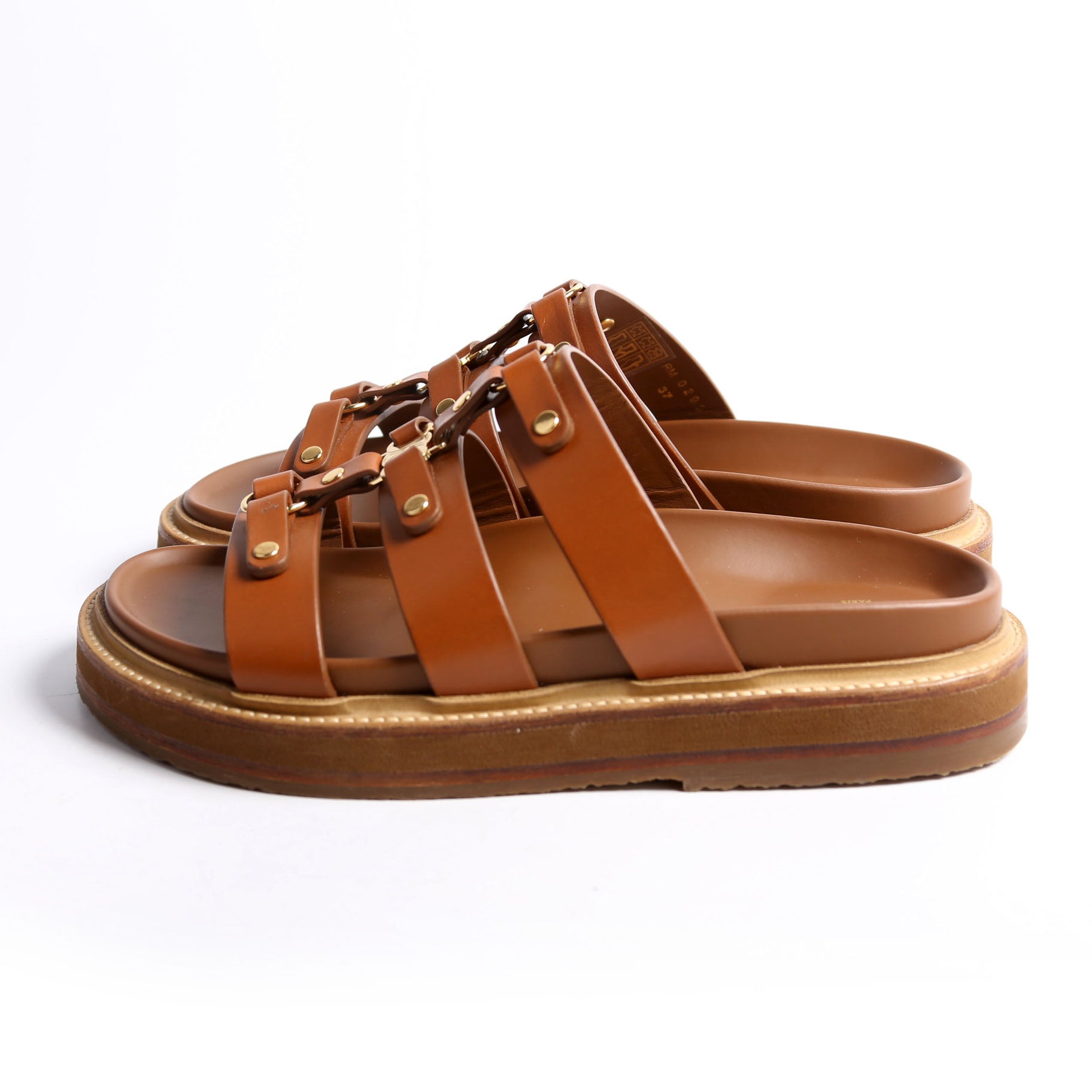 Tippi Slides Calfskin Size 37 Brown
