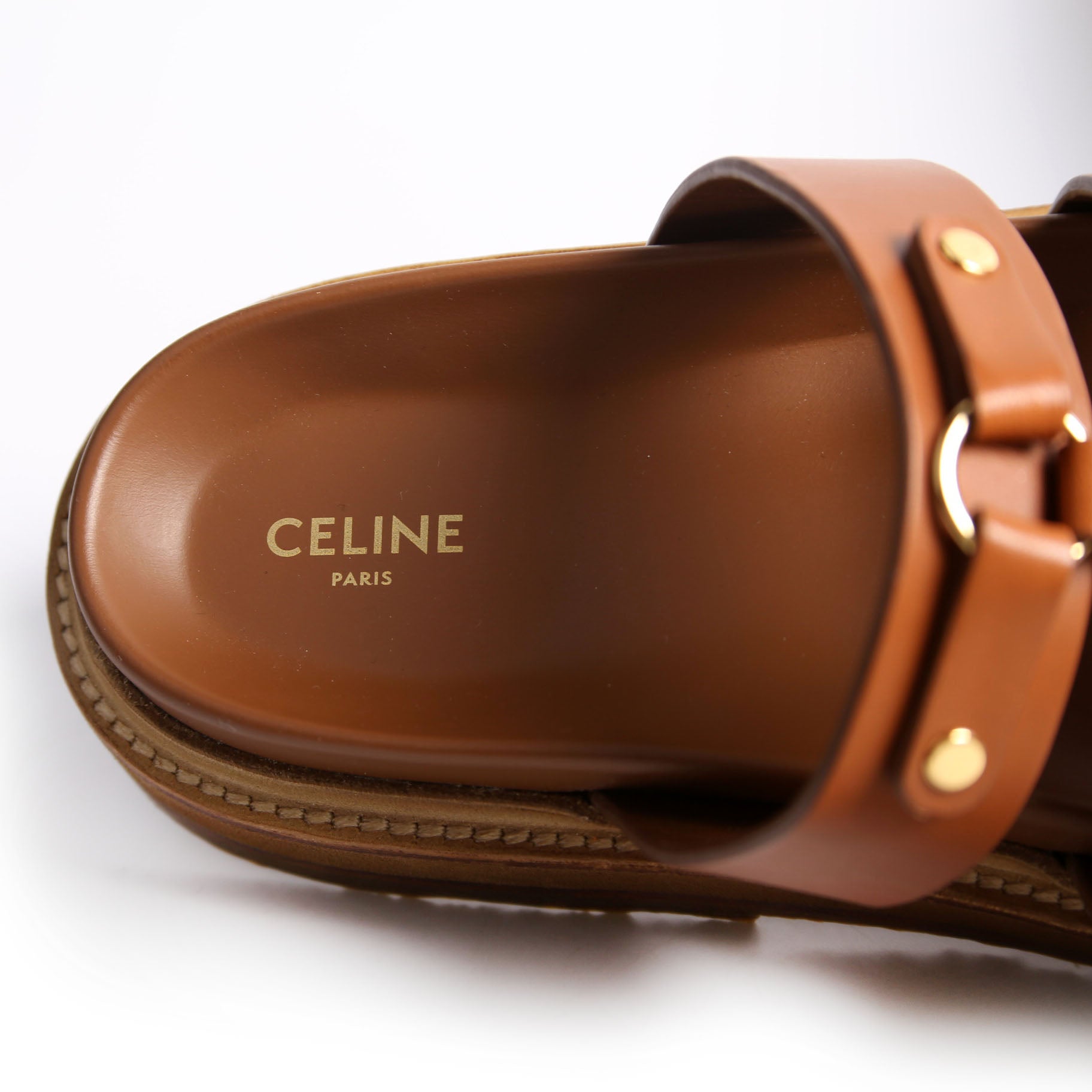 Tippi Slides Calfskin Size 37 Brown