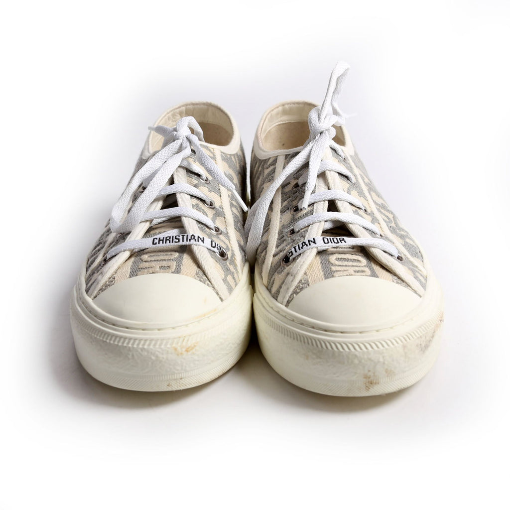 Walk'N'Dior Sneakers Size 39.5 White/Grey