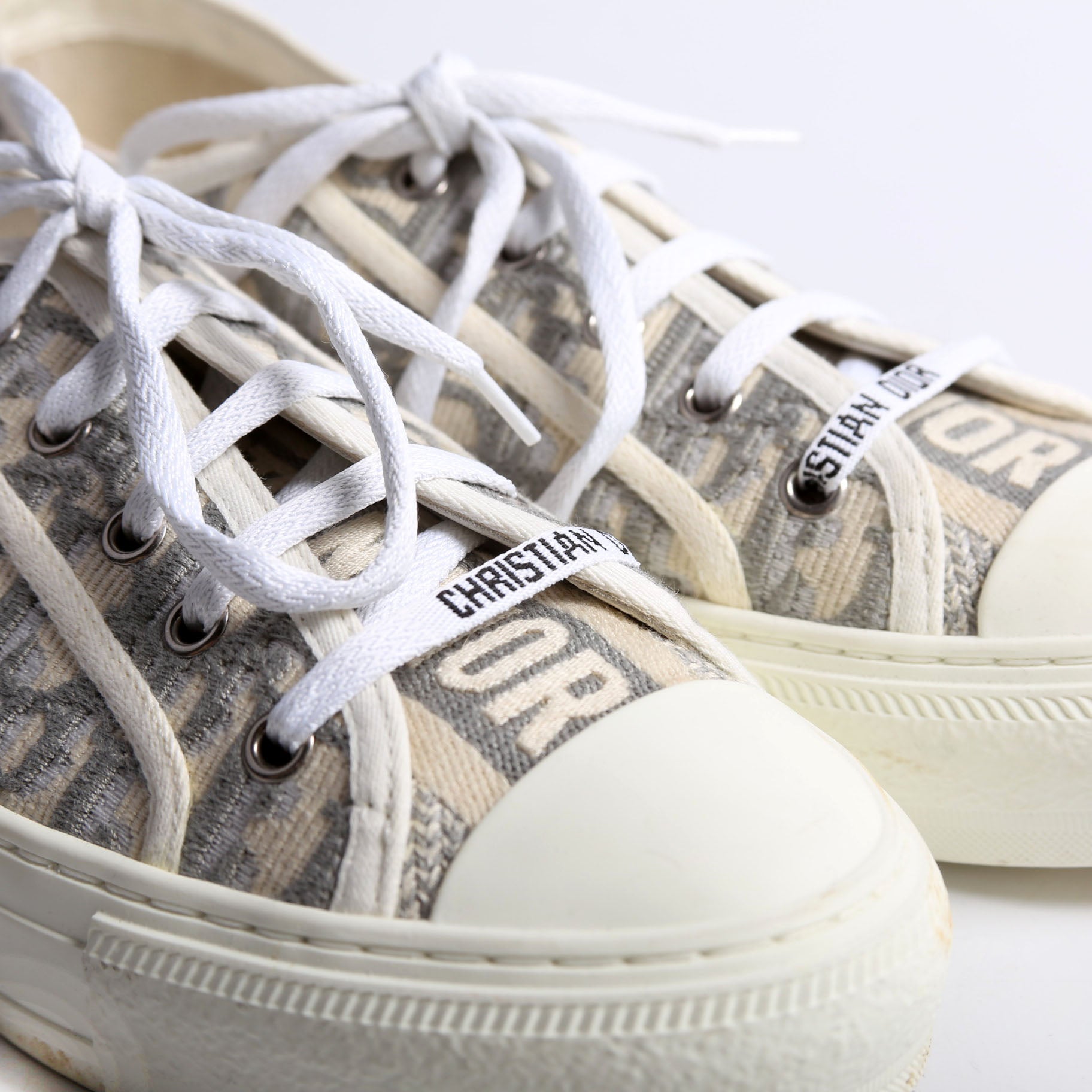 Walk'N'Dior Sneakers Size 39.5 White/Grey