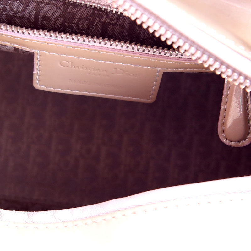 Lady Dior Medium Patent Taupe