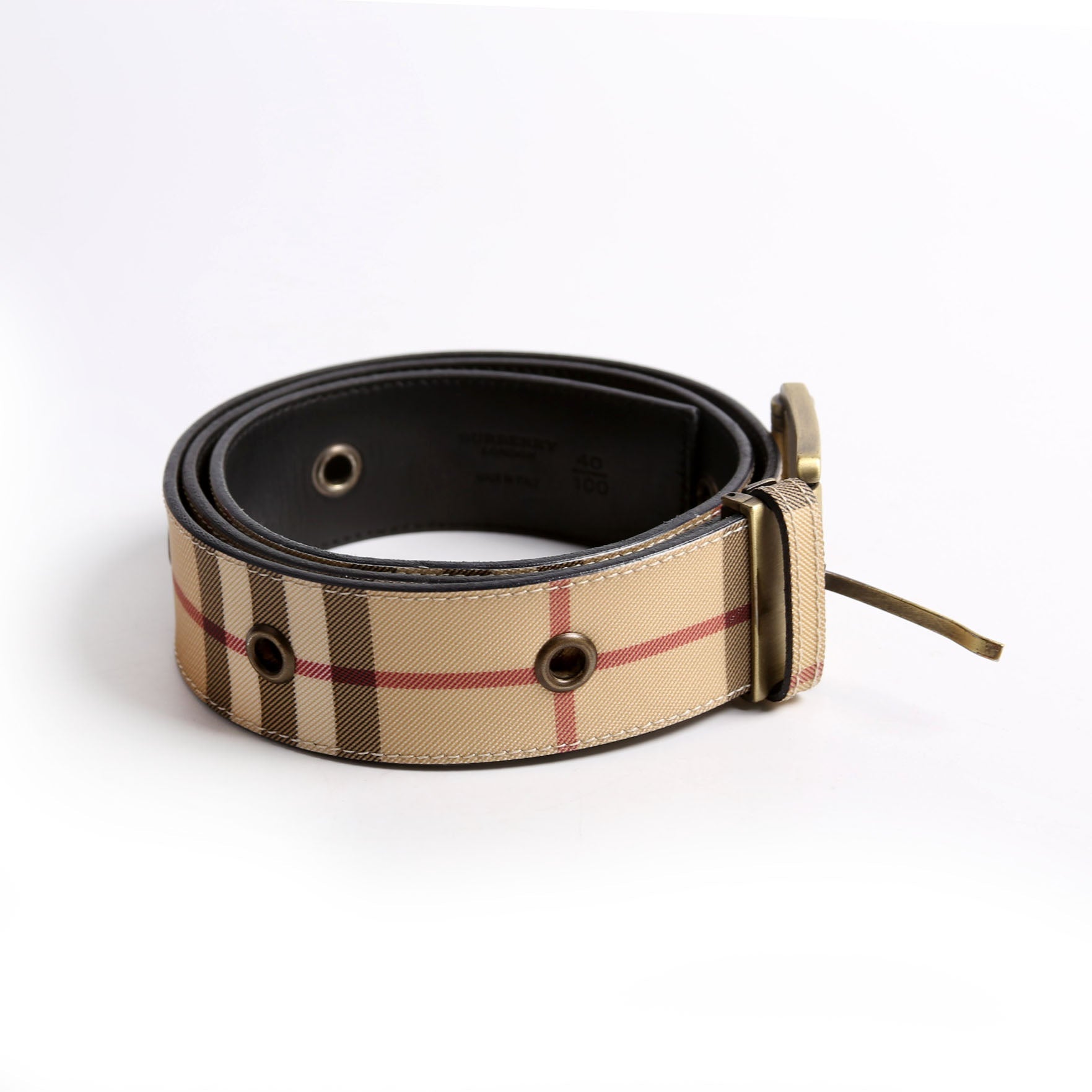 Nova Check Grommet Belt Size 40/100
