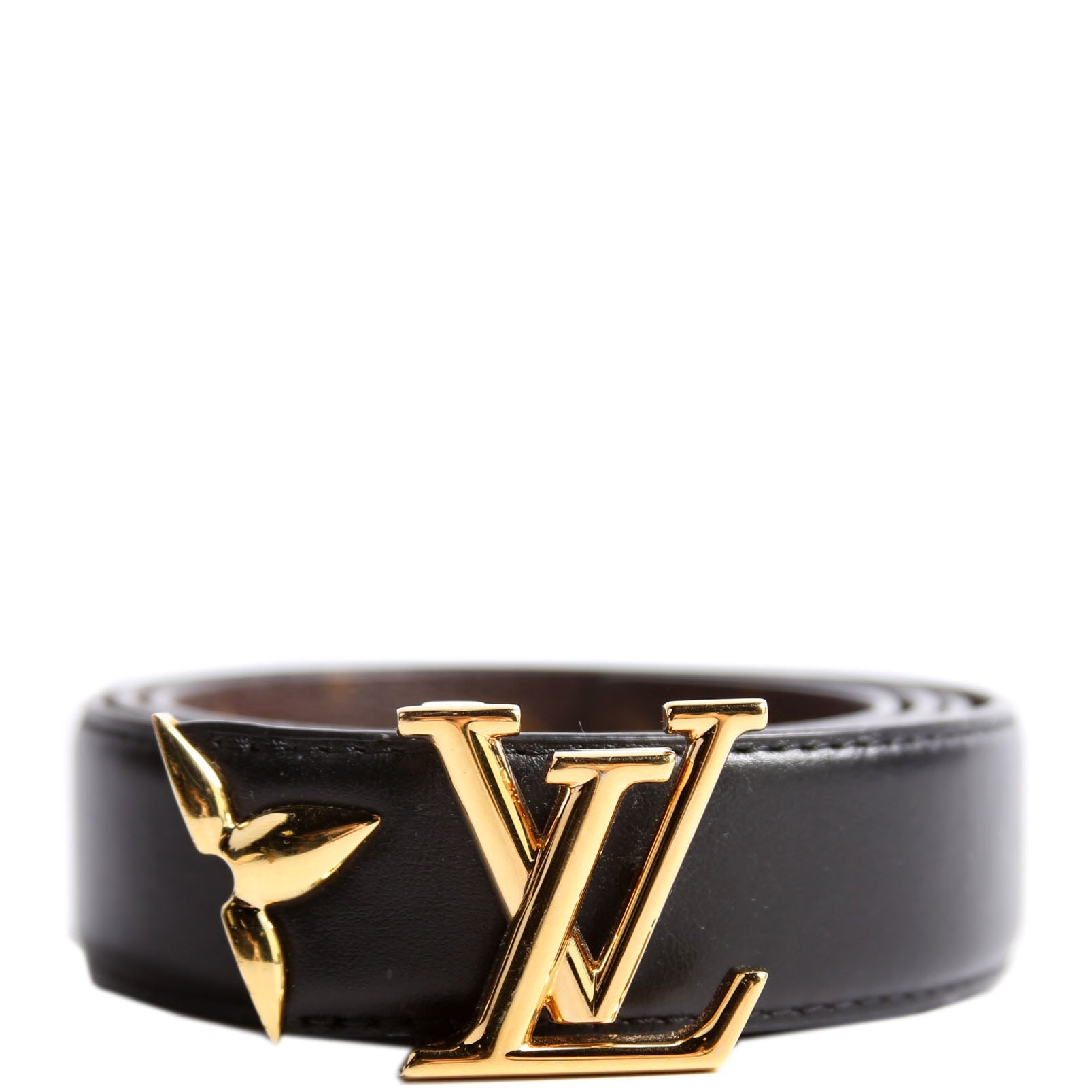 Pretty LV 30MM Reversible Leather/Monogram Belt Size 85/34 Black/Brown
