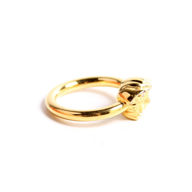 LA Medusa Ring Size 4.5 Gold