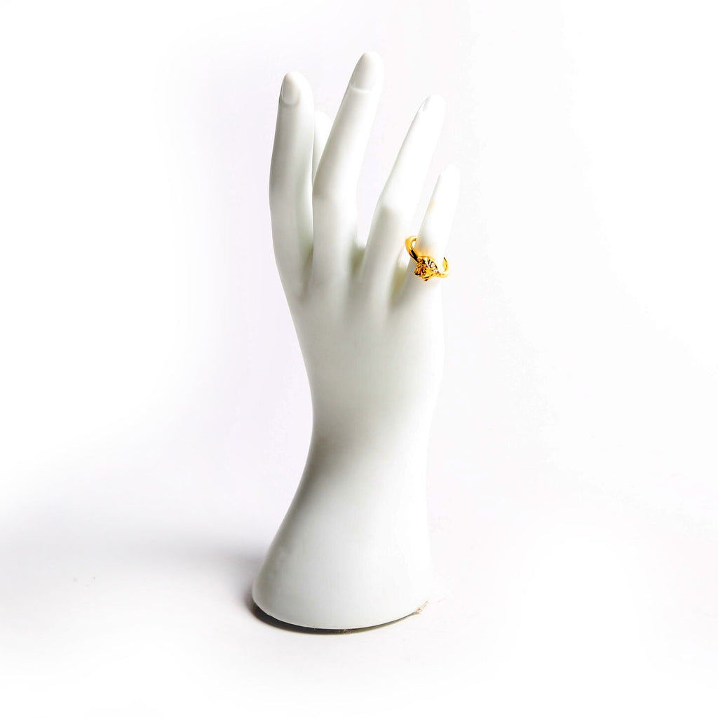 LA Medusa Ring Size 4.5 Gold