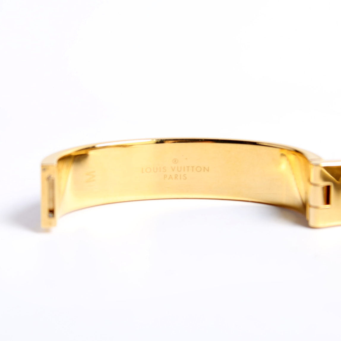LV Confidential Bangle Bracelet Size M Gold/Pink