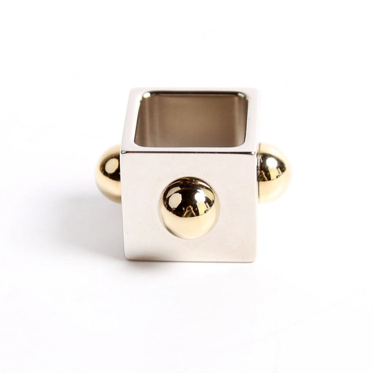 Cube Collier De Chien Scarf Ring Silver/Gold