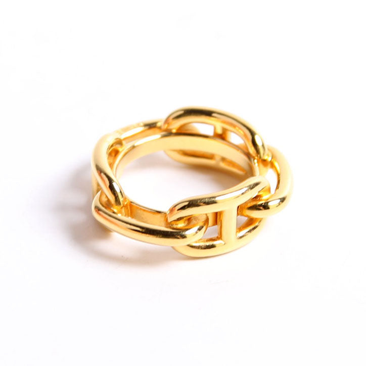 Regate Scarf Ring Gold