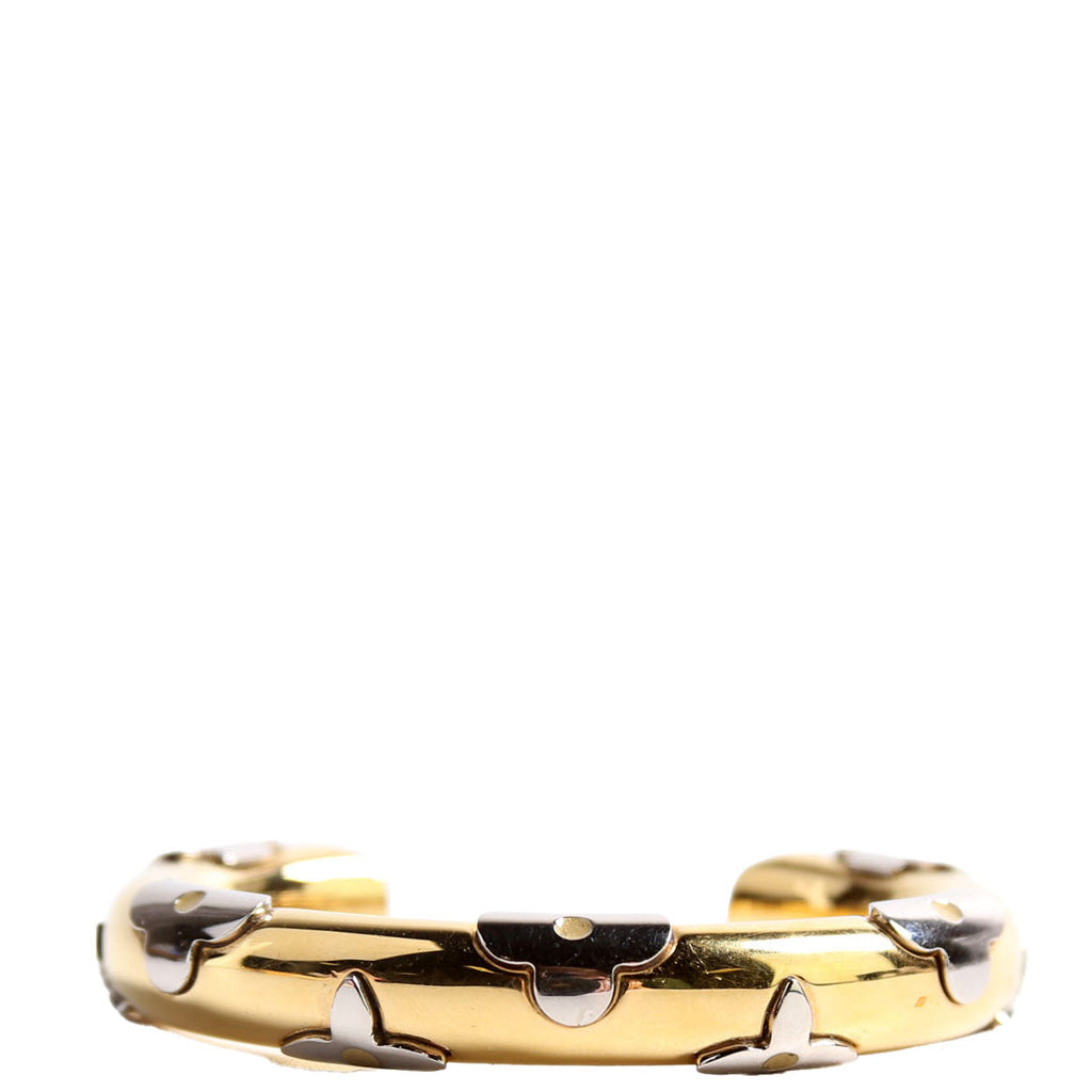 Daily Monogram Cuff Bracelet Size S Gold/Silver