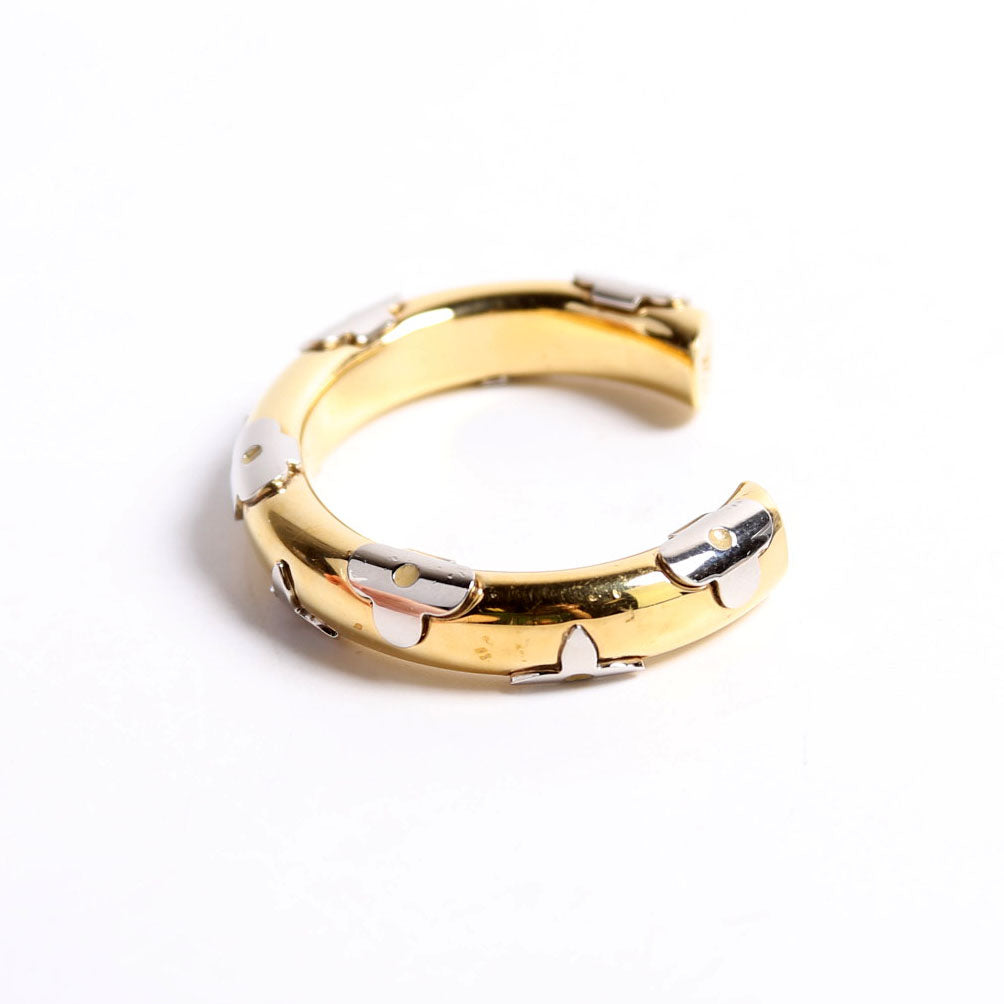 Daily Monogram Cuff Bracelet Size S Gold/Silver