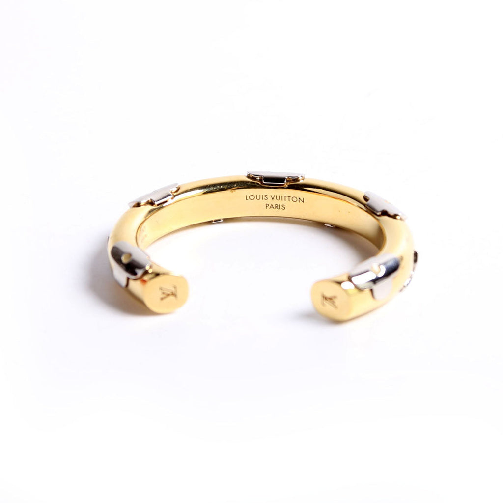 Daily Monogram Cuff Bracelet Size S Gold/Silver