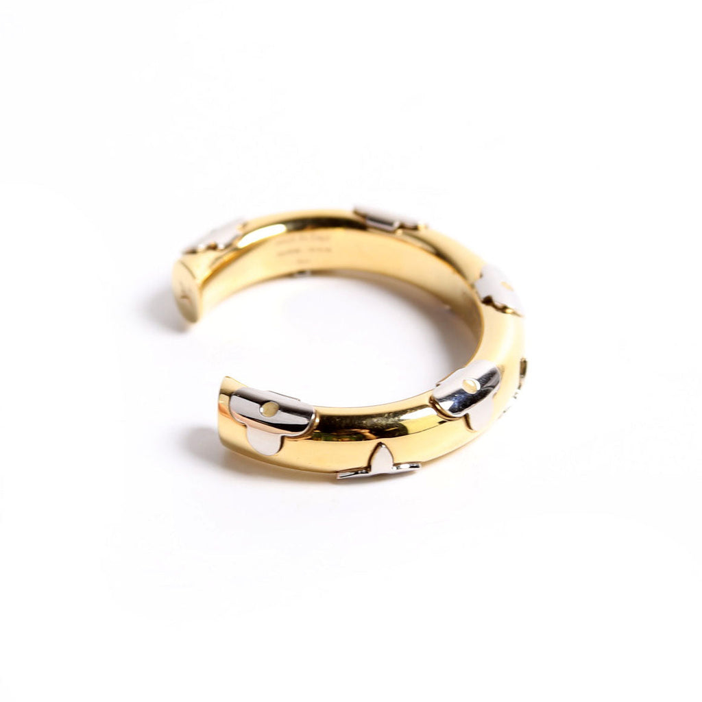 Daily Monogram Cuff Bracelet Size S Gold/Silver