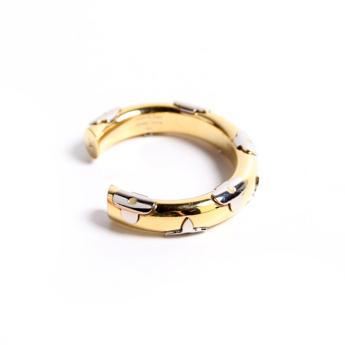 Daily Monogram Cuff Bracelet Size S Gold/Silver