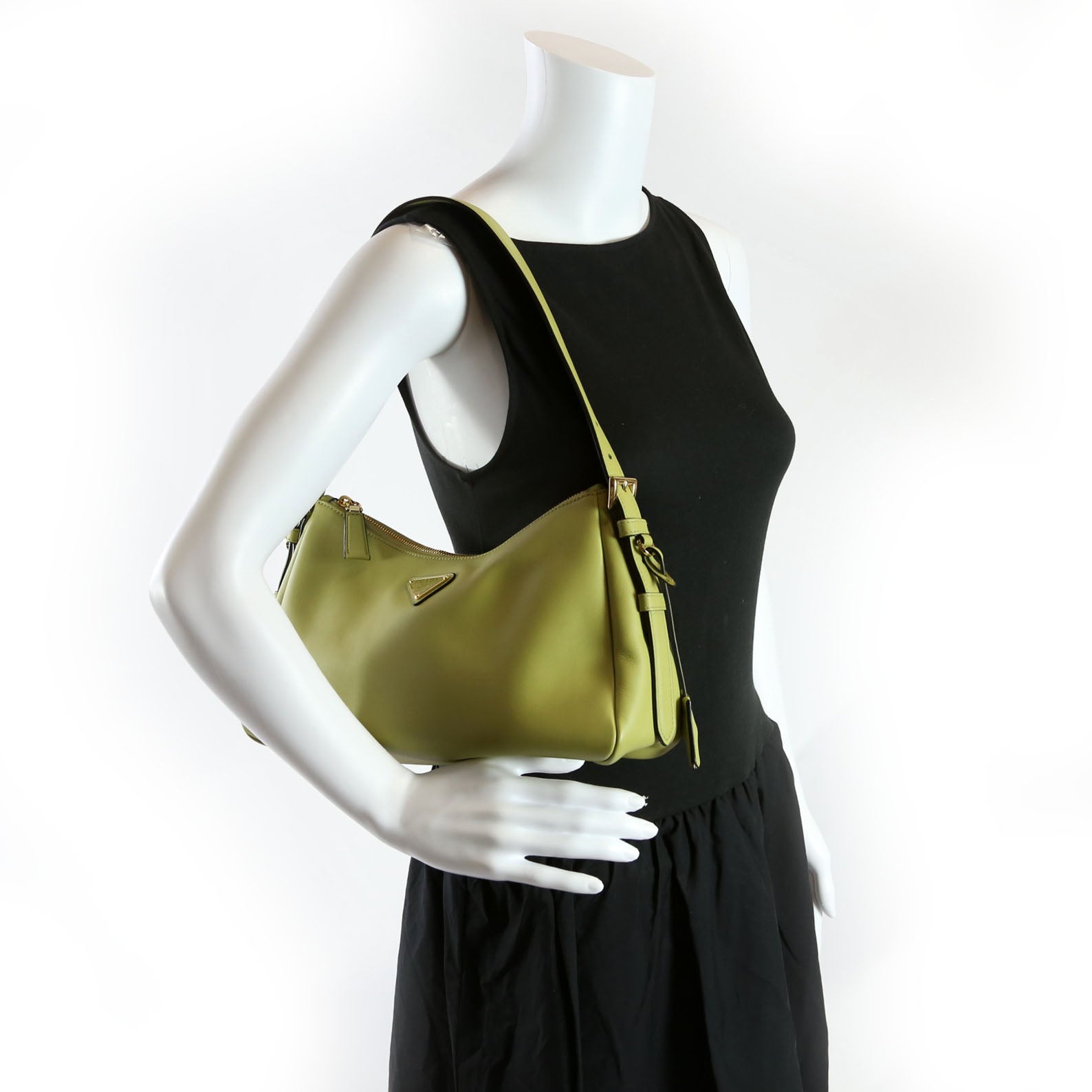 Aimee Shoulder Bag Soft Calfskin Green