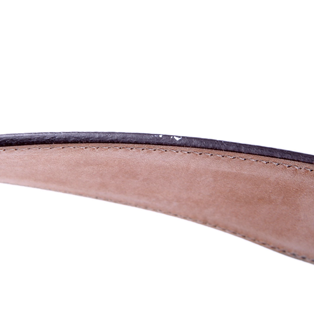 245889 GG Cnavas Interlocking G Bamboo Belt Size 85/34 Brown