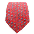 Printed Silk Tie Red/Blue