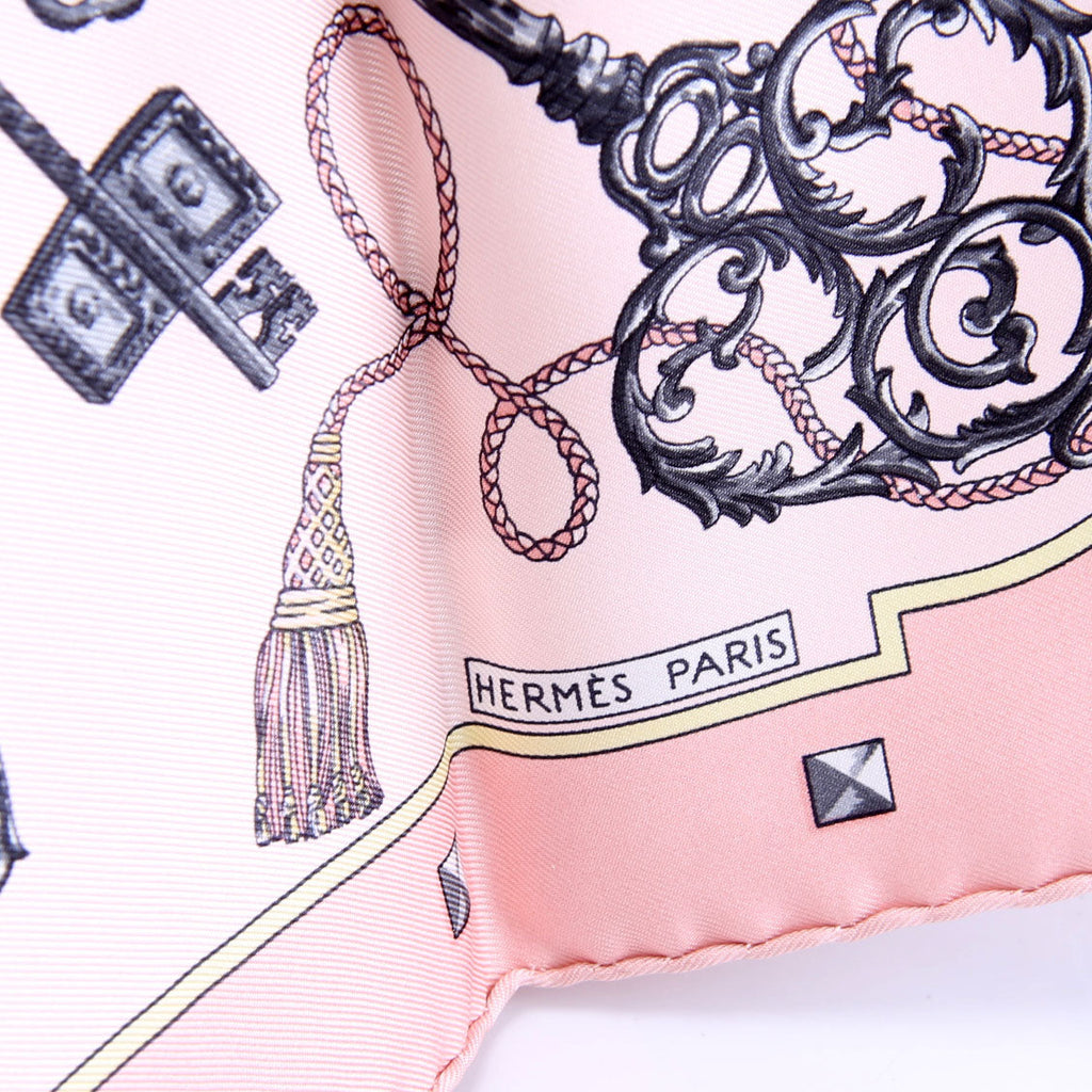 Shawls Keys Les Cles Silk Square Scarf Pink/Multicolor